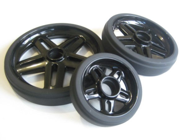 PU Rubber overmoulded on hard plastic